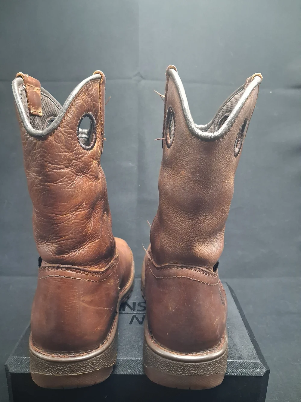 Rocky Brown Leather Pull-On Work Boots